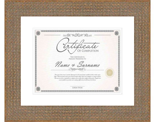 Gold Frame for Certificates & Diplomas