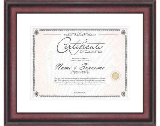 Mahogany Frame for Certificates & Diplomas