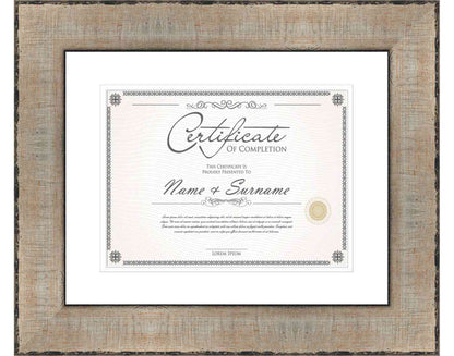 Silver Frame for Certificates & Diplomas