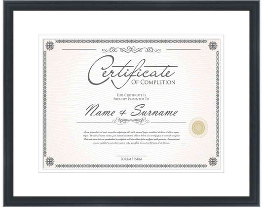 Black Frame for Certificates & Diplomas