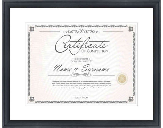 Black Frame for Certificates & Diplomas