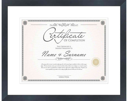 Black Frame for Certificates & Diplomas