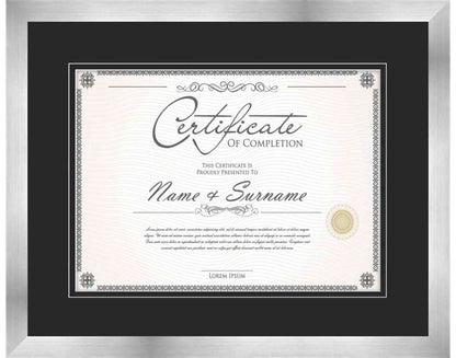 Pewter Frame for Certificates & Diplomas