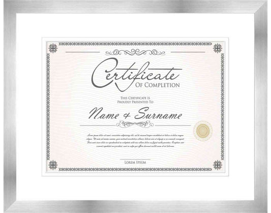 Pewter Frame for Certificates & Diplomas