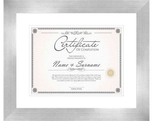 Pewter Frame for Certificates & Diplomas
