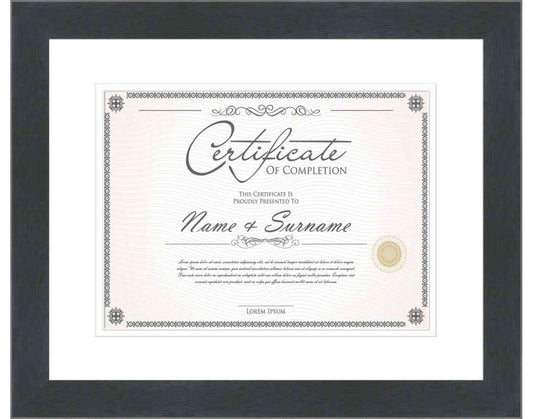 Black Frame for Certificates & Diplomas