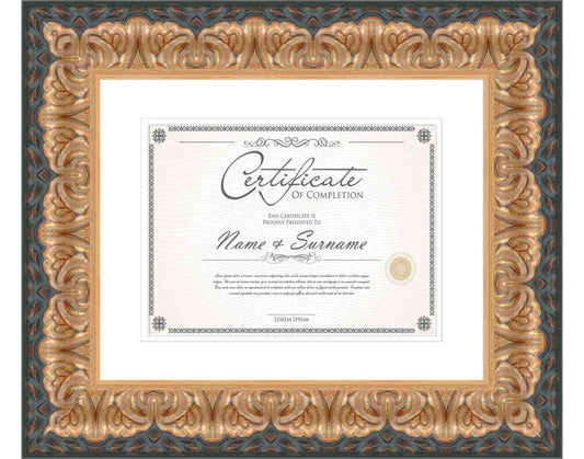 Gold Frame for Certificates & Diplomas