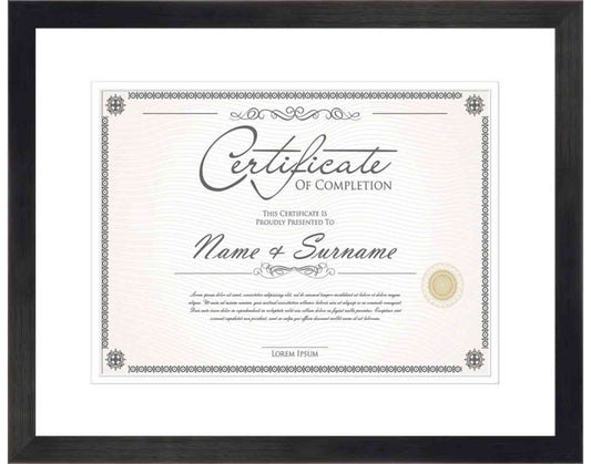 Black Frame for Certificates & Diplomas