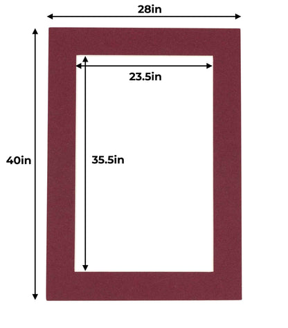 Maroon Precut Acid-Free Matboard
