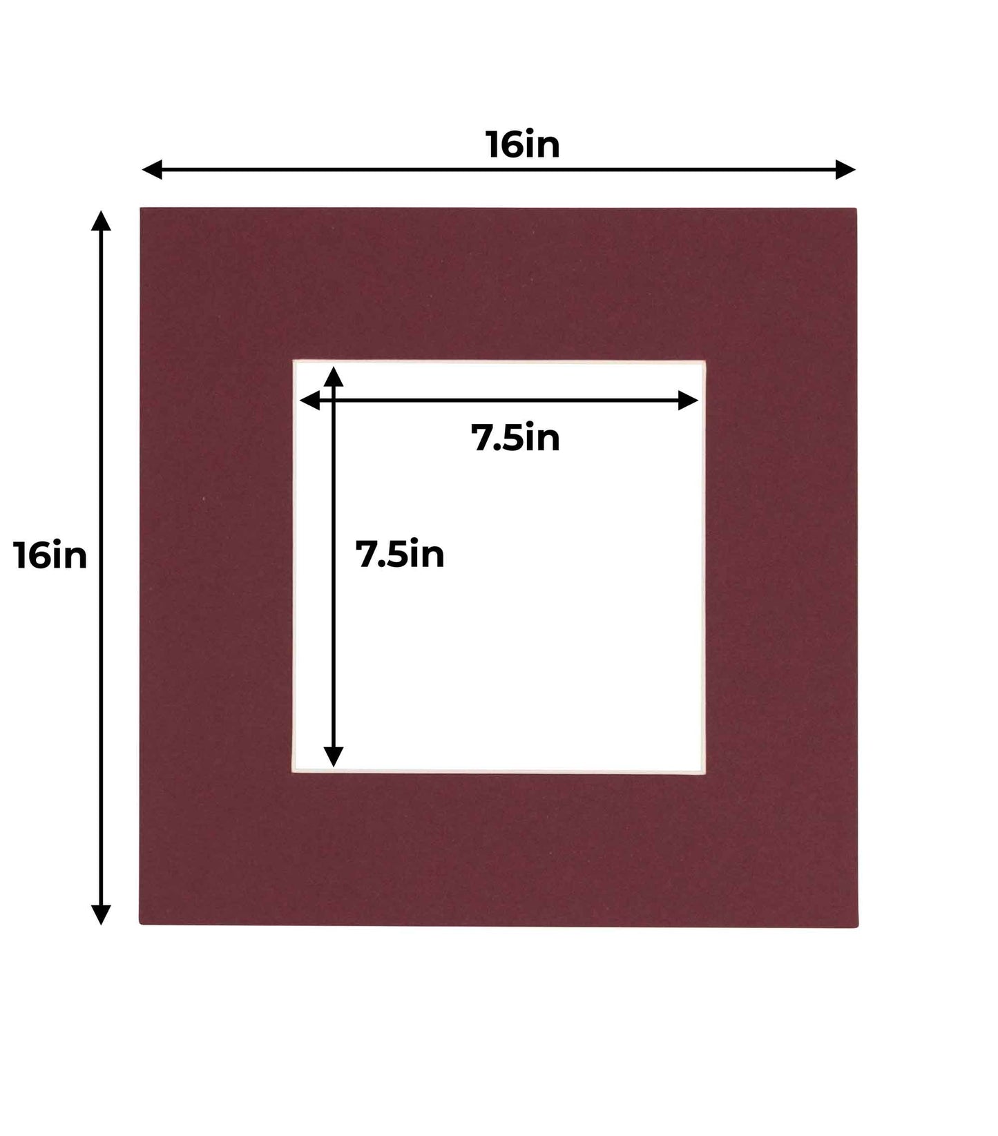 Pack of 10 Maroon Precut Acid-Free Matboards