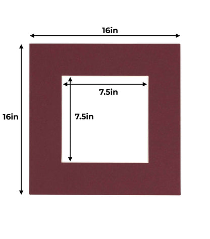 Pack of 25 Maroon Precut Acid-Free Matboards