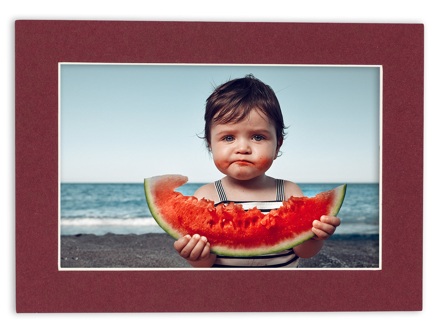 Maroon Precut Acid-Free Matboard Set with Clear Bag & Backing