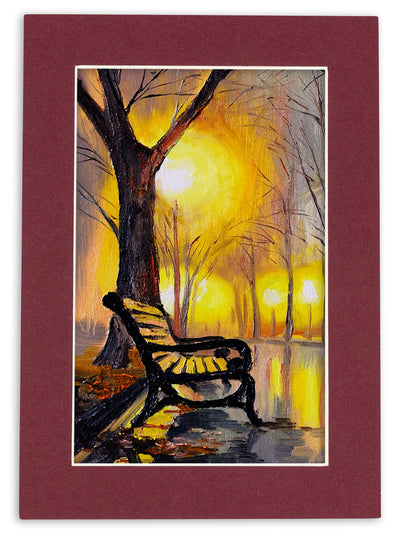 Maroon Precut Acid-Free Matboard Set with Clear Bag & Backing