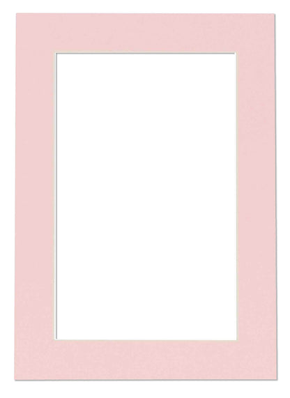 Soft Pink Precut Acid-Free Matboard Set with Clear Bag & Backing