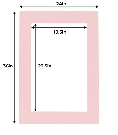 Pack of 10 Soft Pink Precut Acid-Free Matboards
