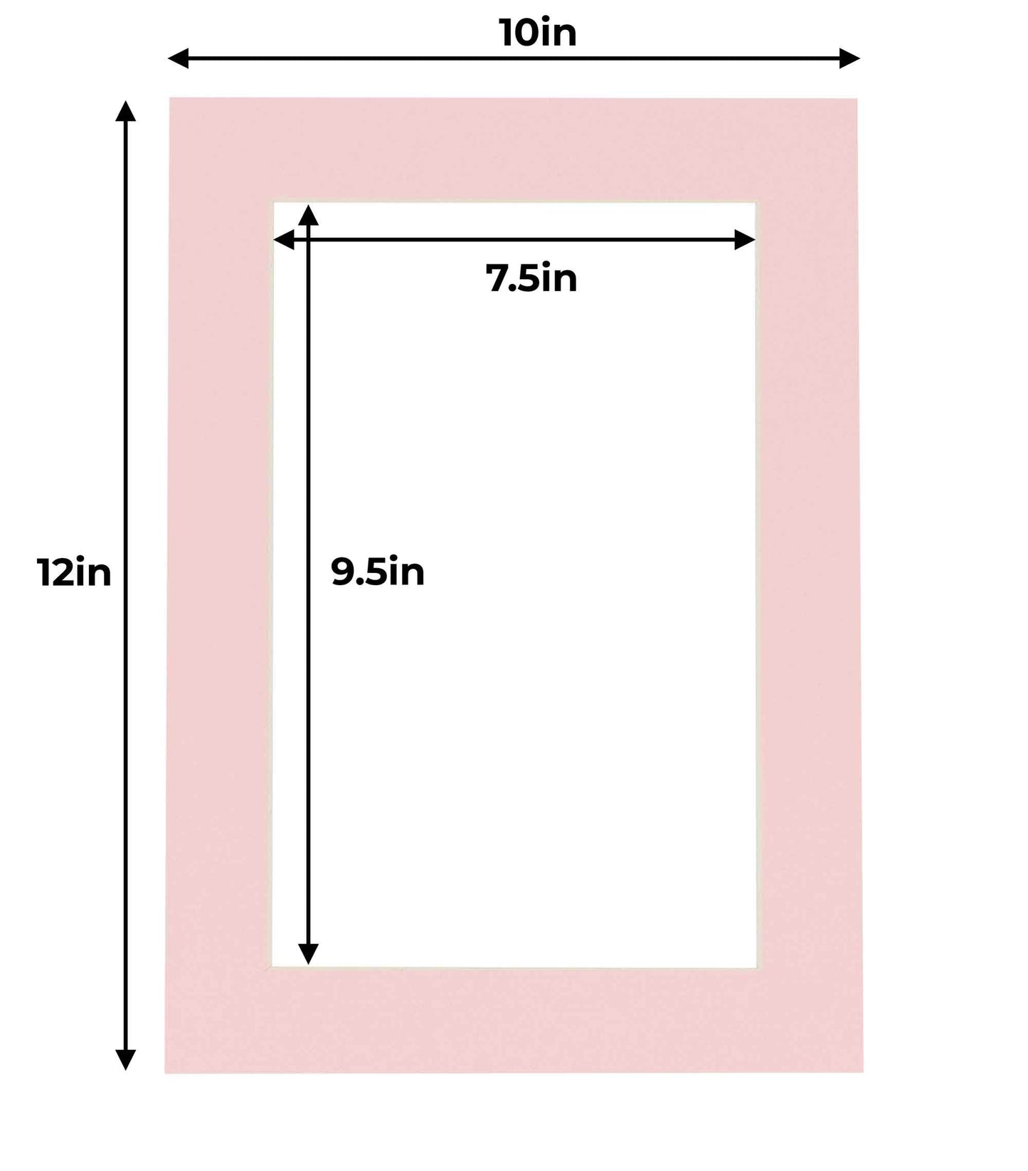 Pack of 25 Soft Pink Precut Acid-Free Matboards