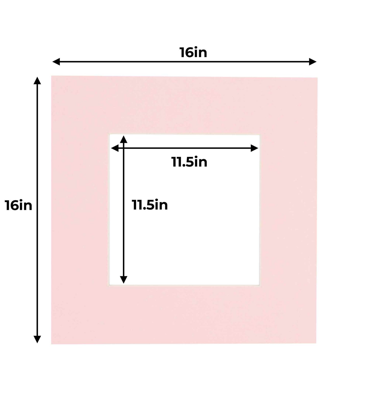 Soft Pink Precut Acid-Free Matboard Set with Clear Bag & Backing