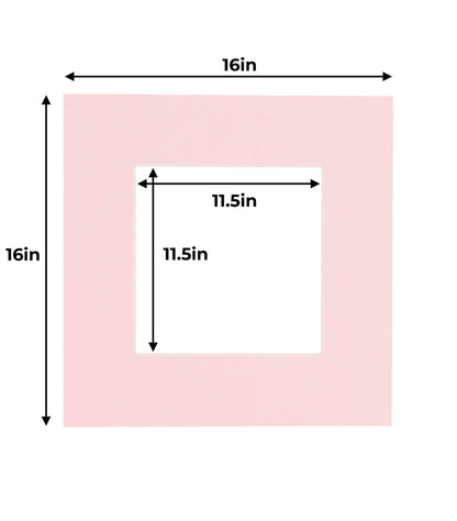 Soft Pink Precut Acid-Free Matboard Set with Clear Bag & Backing