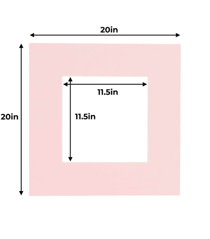 Pack of 10 Soft Pink Precut Acid-Free Matboards