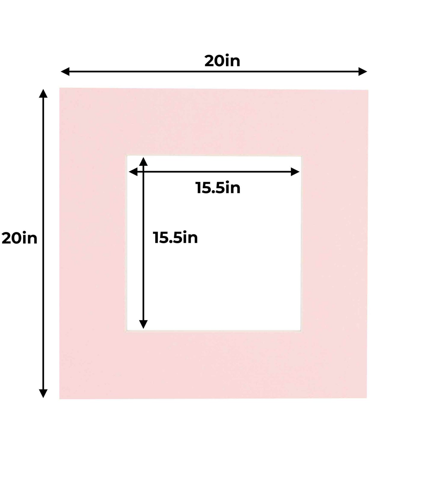 Soft Pink Precut Acid-Free Matboard Set with Clear Bag & Backing