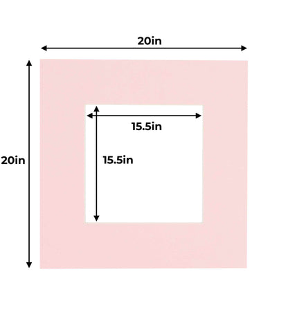 Soft Pink Precut Acid-Free Matboard Set with Clear Bag & Backing