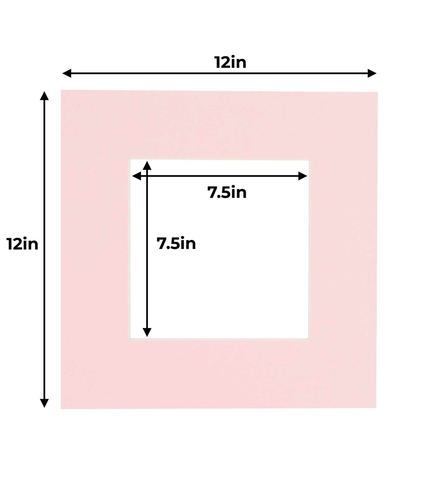 Soft Pink Precut Acid-Free Matboard Set with Clear Bag & Backing