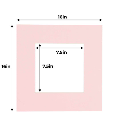 Pack of 25 Soft Pink Precut Acid-Free Matboards