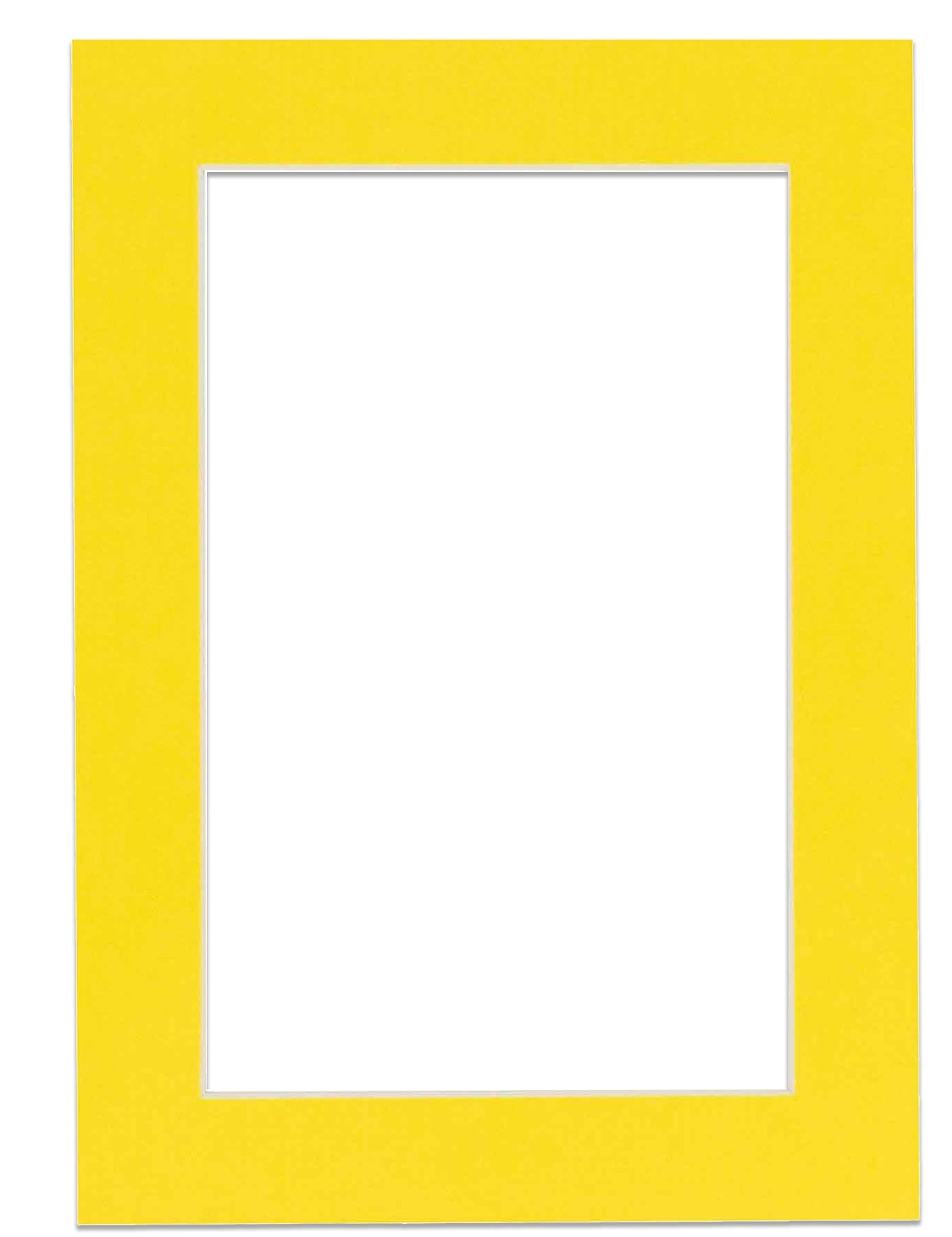 Yellow Precut Acid-Free Matboard Set with Clear Bag & Backing