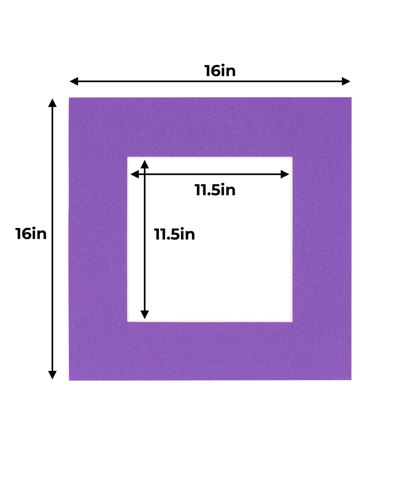Pack of 25 Purple Precut Acid-Free Matboards