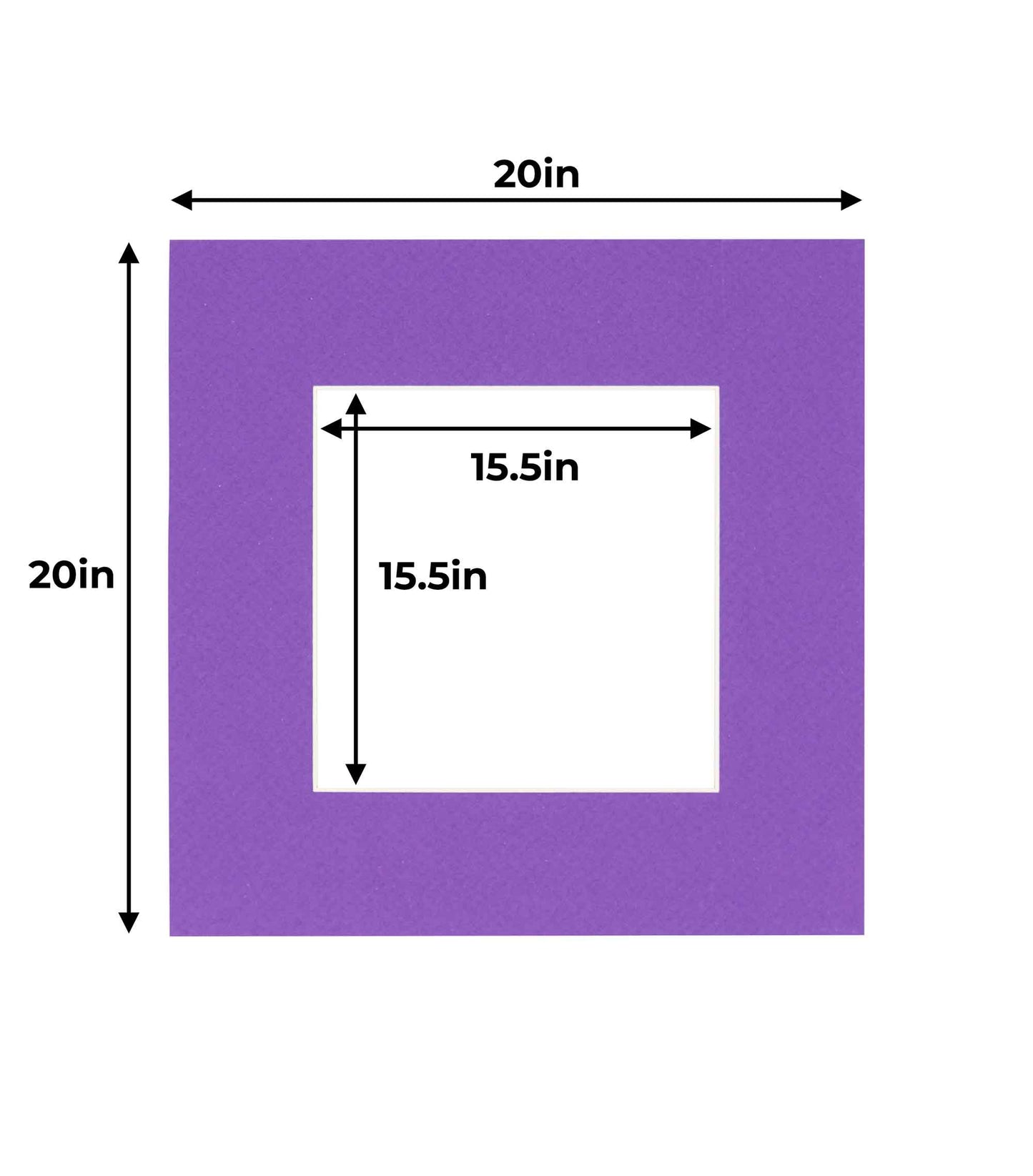 Purple Precut Acid-Free Matboard Set with Clear Bag & Backing