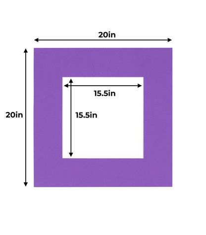 Purple Precut Acid-Free Matboard Set with Clear Bag & Backing