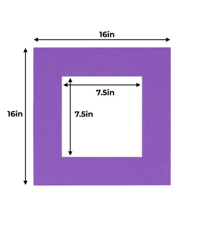 Pack of 10 Purple Precut Acid-Free Matboards