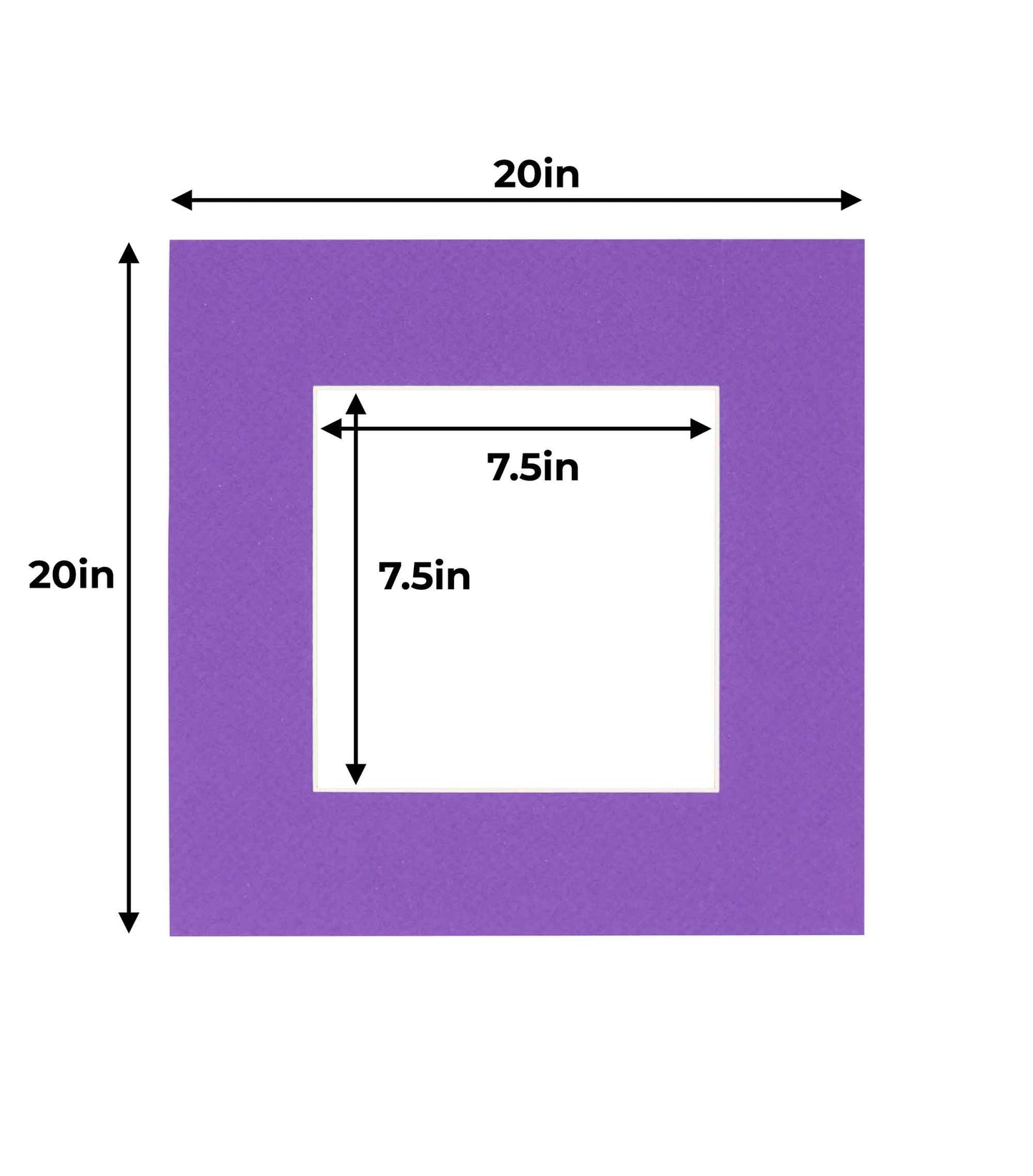 Pack of 25 Purple Precut Acid-Free Matboards