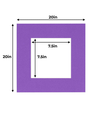 Purple Precut Acid-Free Matboard Set with Clear Bag & Backing