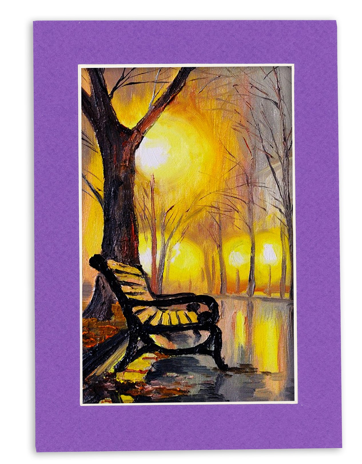 Pack of 25 Purple Precut Acid-Free Matboards