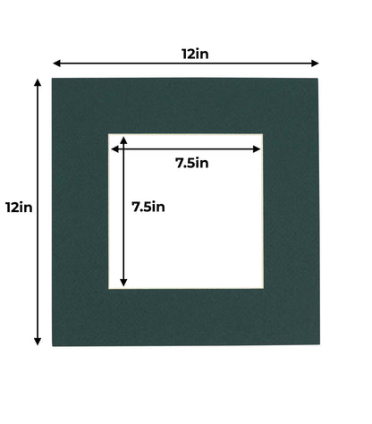 Forest Green Precut Acid-Free Matboard Set with Clear Bag & Backing