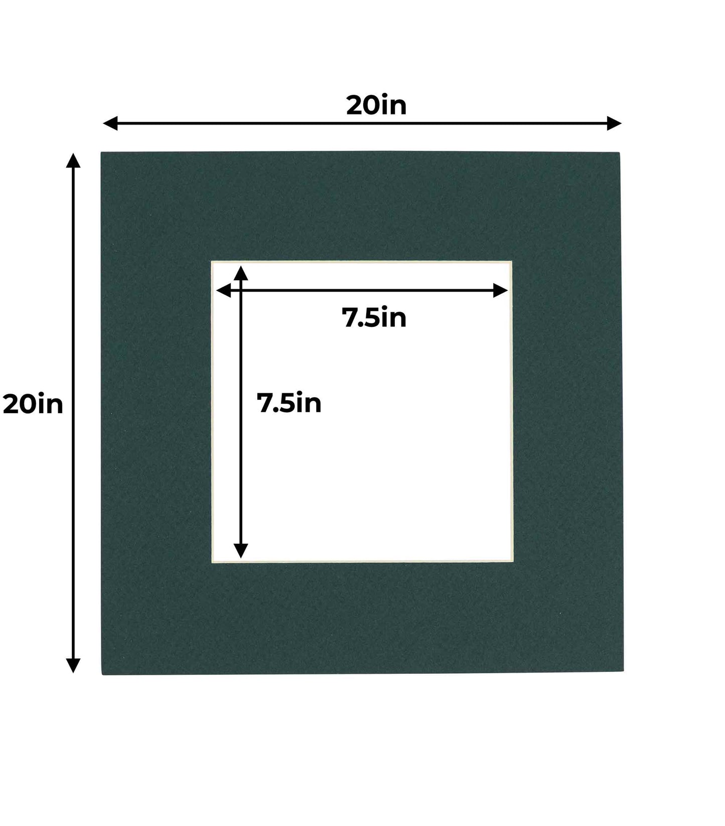 Pack of 25 Forest Green Precut Acid-Free Matboards