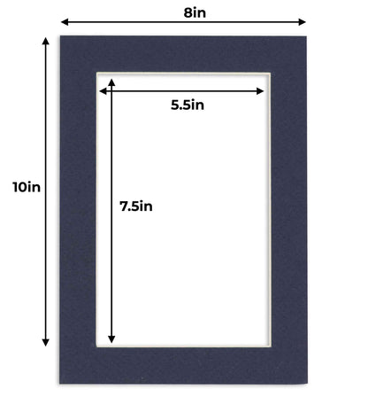 Navy Blue Precut Acid-Free Matboard
