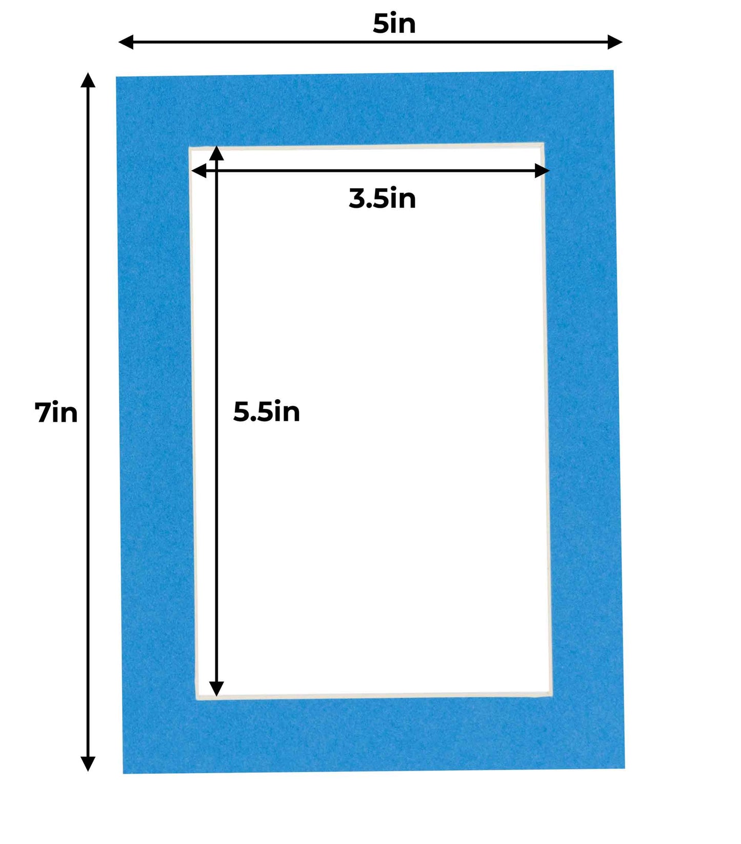 Pack of 10 Bay Blue Precut Acid-Free Matboard Set with Clear Bags & Backings