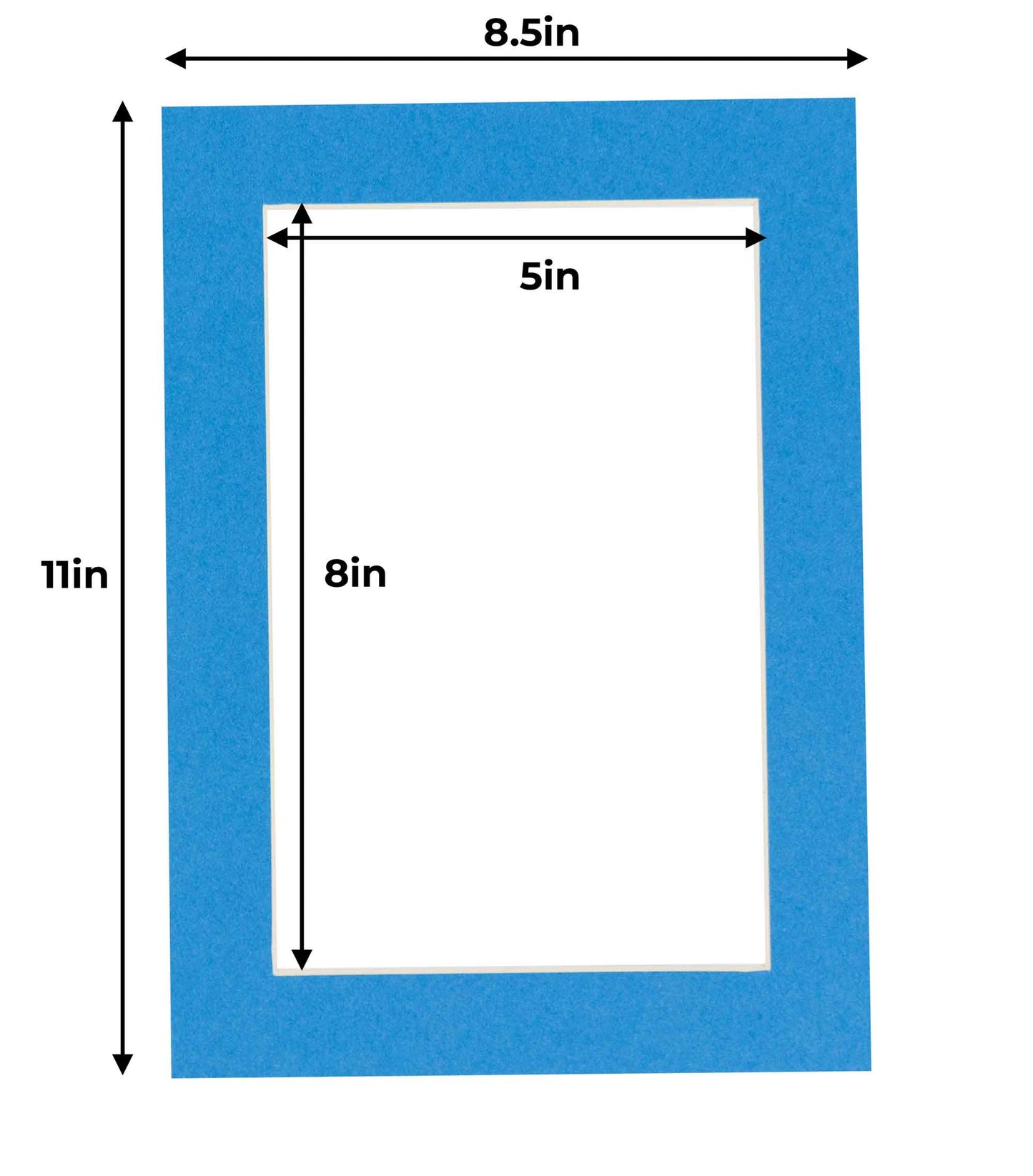 Pack of 25 Bay Blue Precut Acid-Free Matboards
