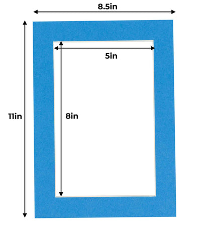 Pack of 25 Bay Blue Precut Acid-Free Matboards