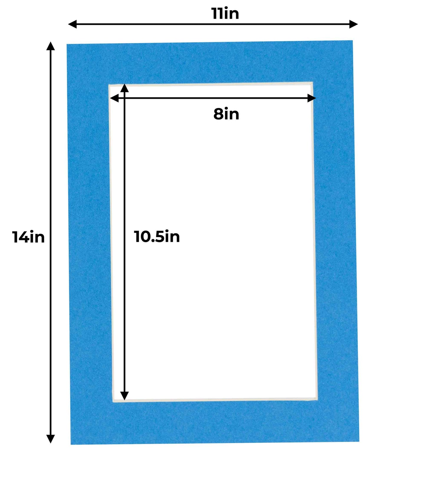 Pack of 25 Bay Blue Precut Acid-Free Matboards