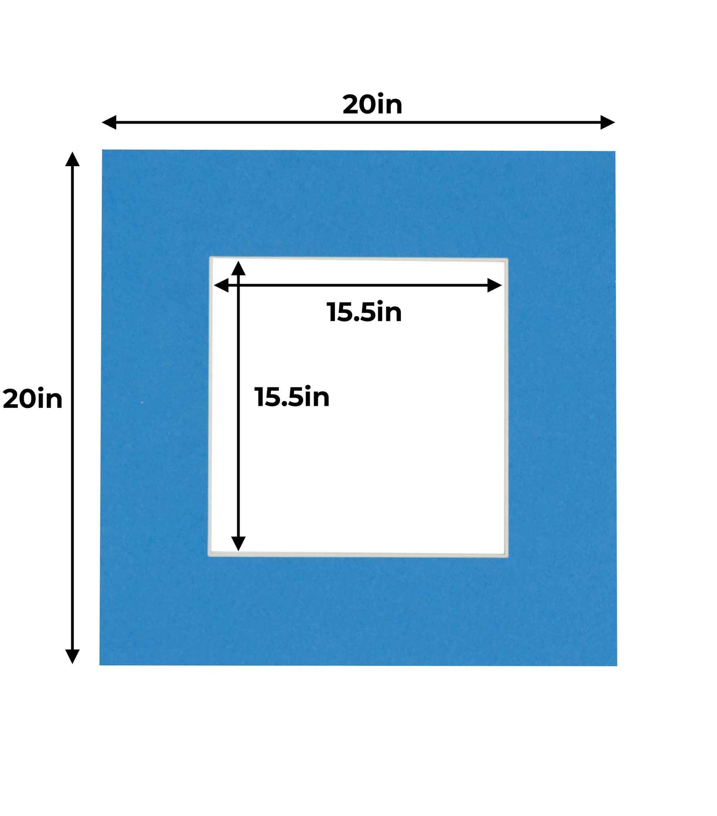 Bay Blue Precut Acid-Free Matboard Set with Clear Bag & Backing