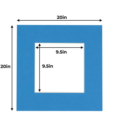 Bay Blue Precut Acid-Free Matboard Set with Clear Bag & Backing