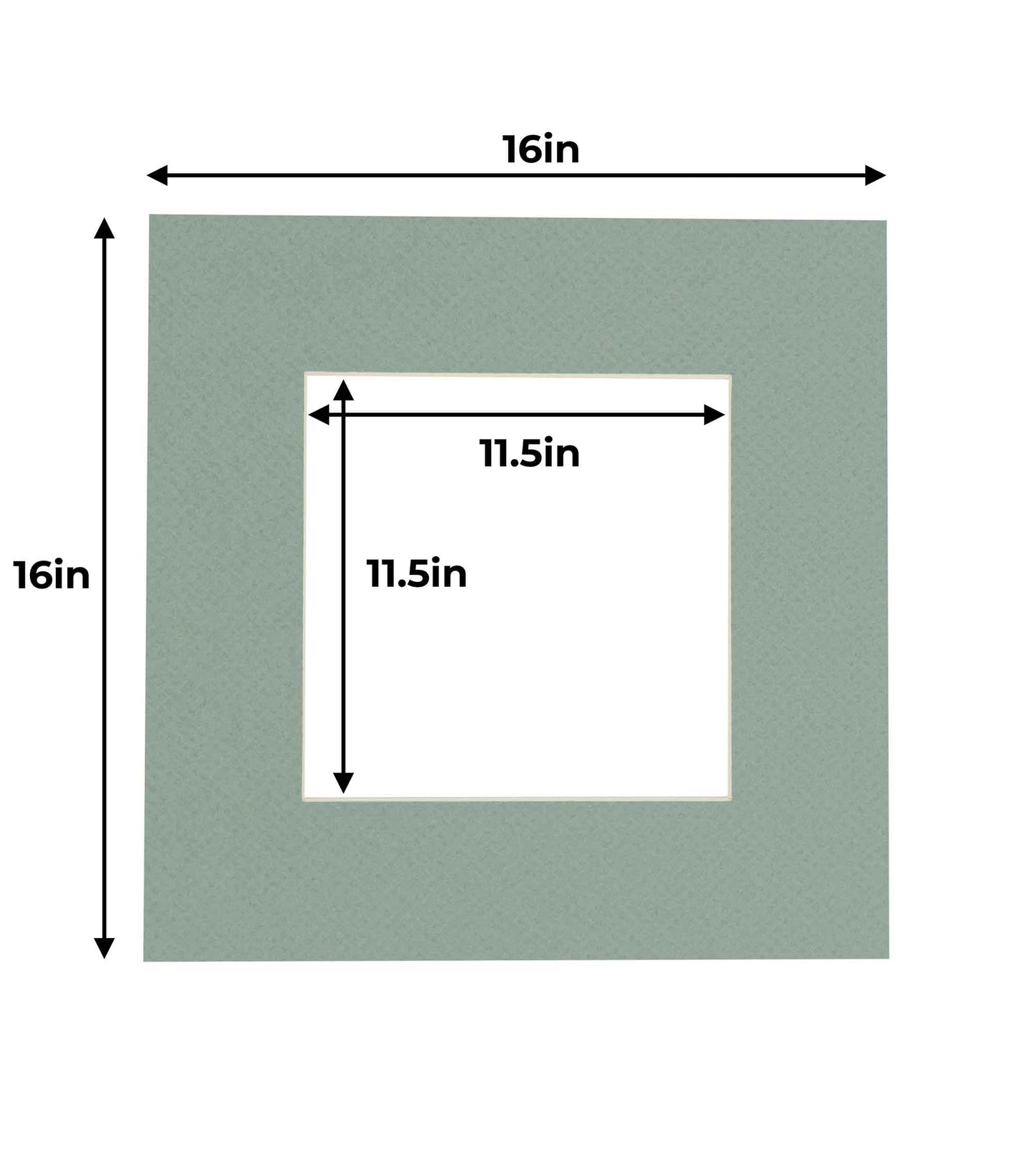 Seafoam Green Precut Acid-Free Matboard Set with Clear Bag & Backing
