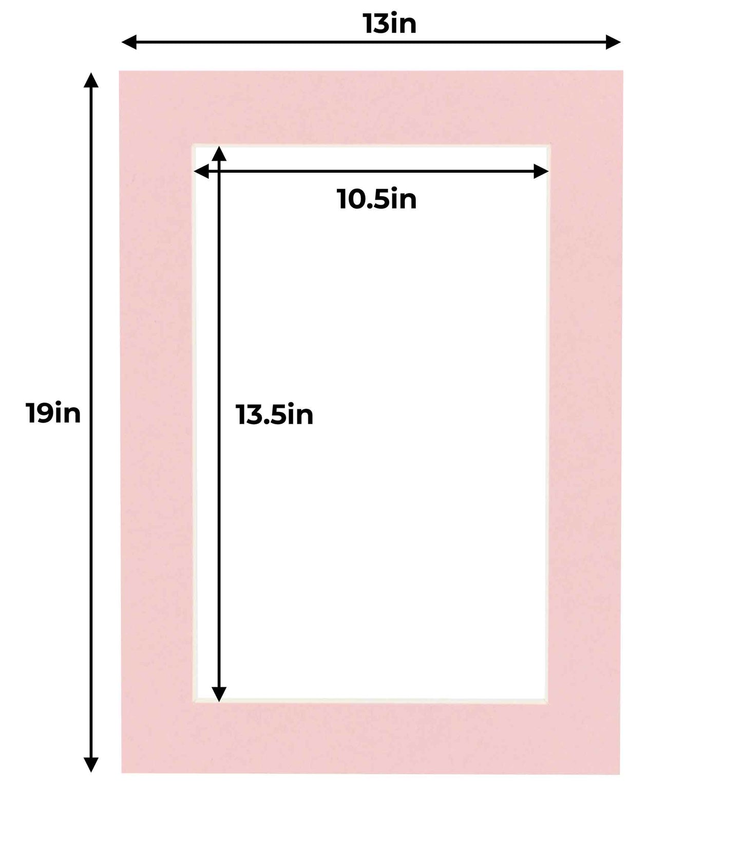 Pack of 10 Pink Precut Acid-Free Matboards