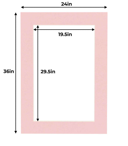Pack of 10 Pink Precut Acid-Free Matboards