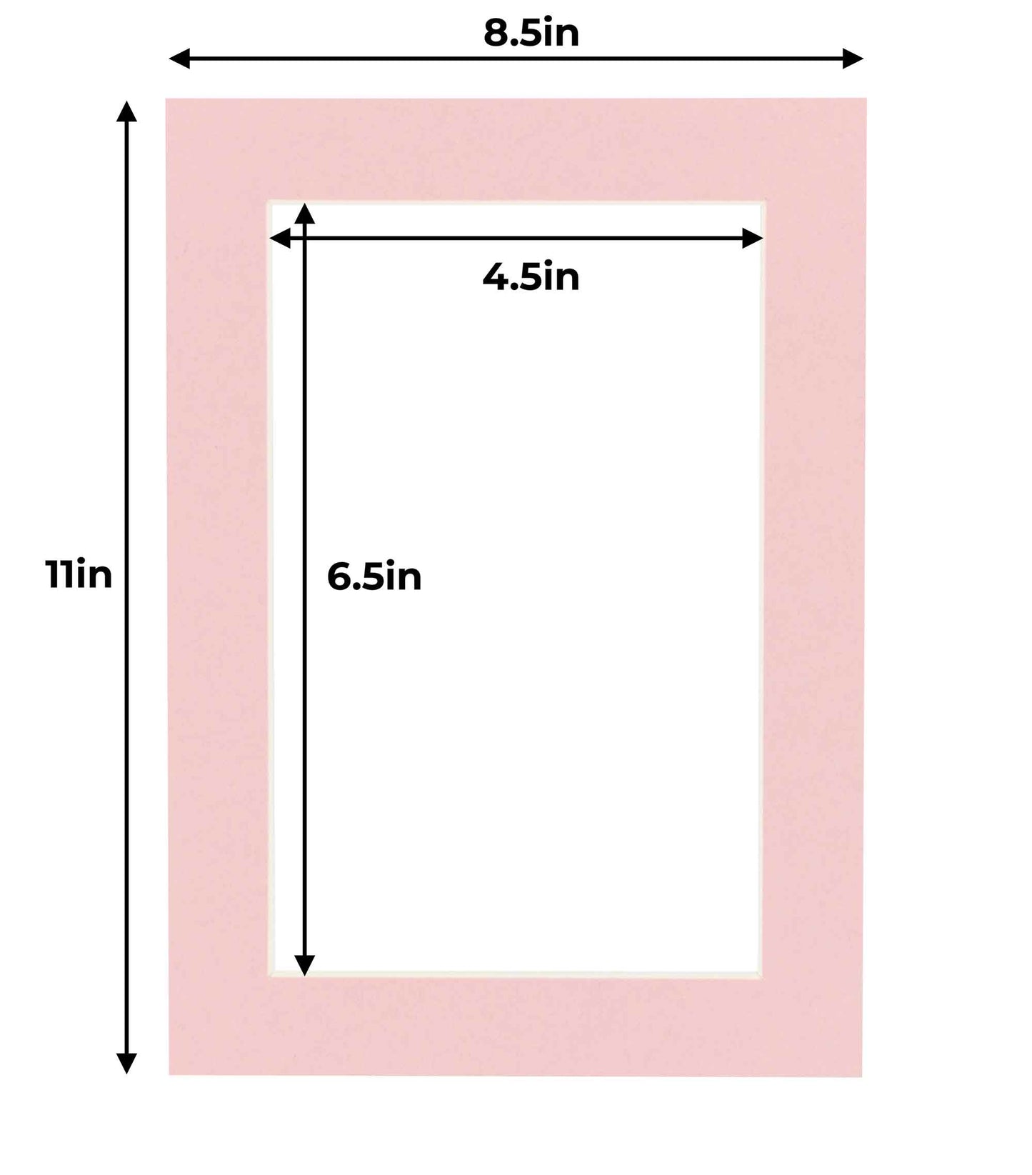 Pack of 10 Pink Precut Acid-Free Matboards
