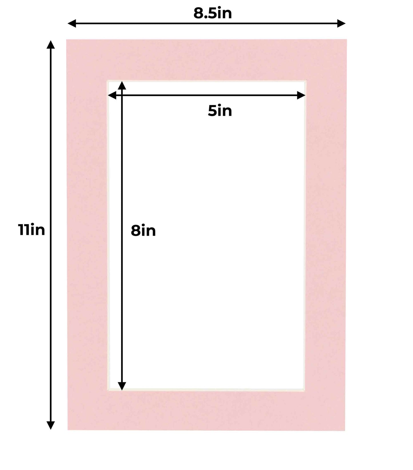 Pink Precut Acid-Free Matboard Set with Clear Bag & Backing