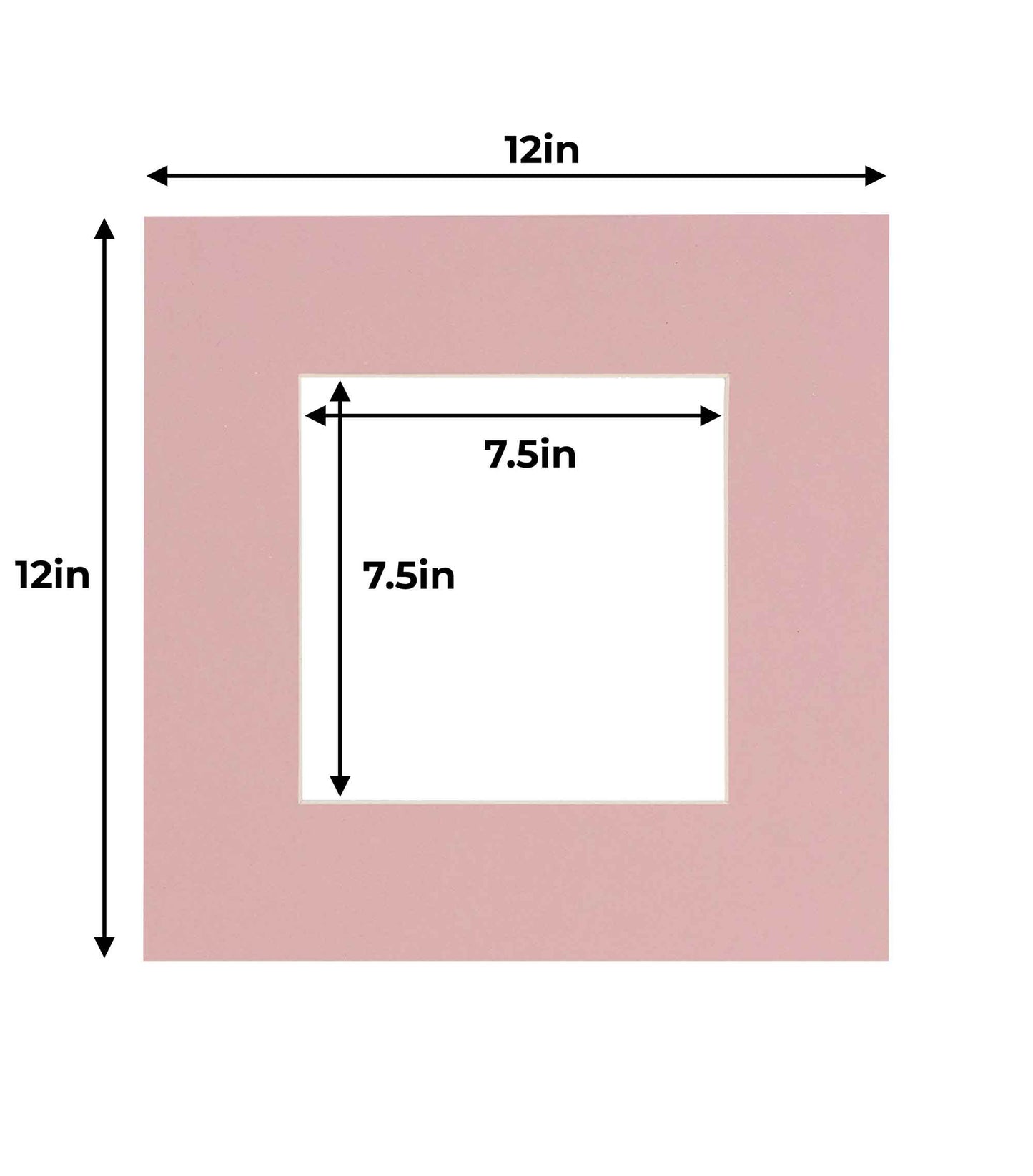 Pack of 10 Pink Precut Acid-Free Matboards